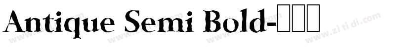 Antique Semi Bold字体转换